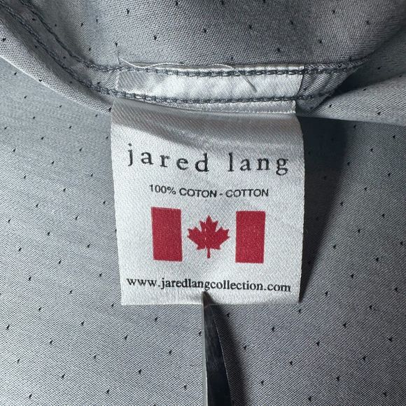 JARED LANG Men's button down shirt M grey - pink - Picture 5 of 6